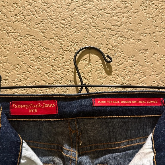 NYDJ Straight Leg Jeans in Deep Blue Tummy Tuck Jeans 10W - Picture 2 of 4